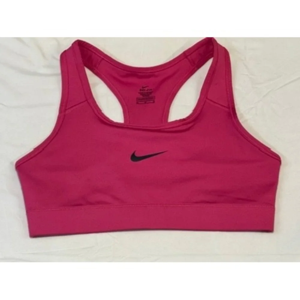 Nike Dri-FIT Womens Pink Racerback Sports Bra Medium Support Gym Training M